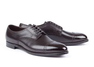 106 - Semi Brogue Derby - Dark Brown