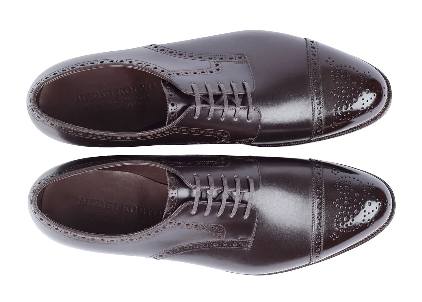 106 - Semi Brogue Derby - Dark Brown