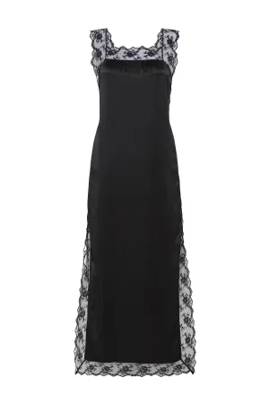Aries Square Neck Lace Slip Dress