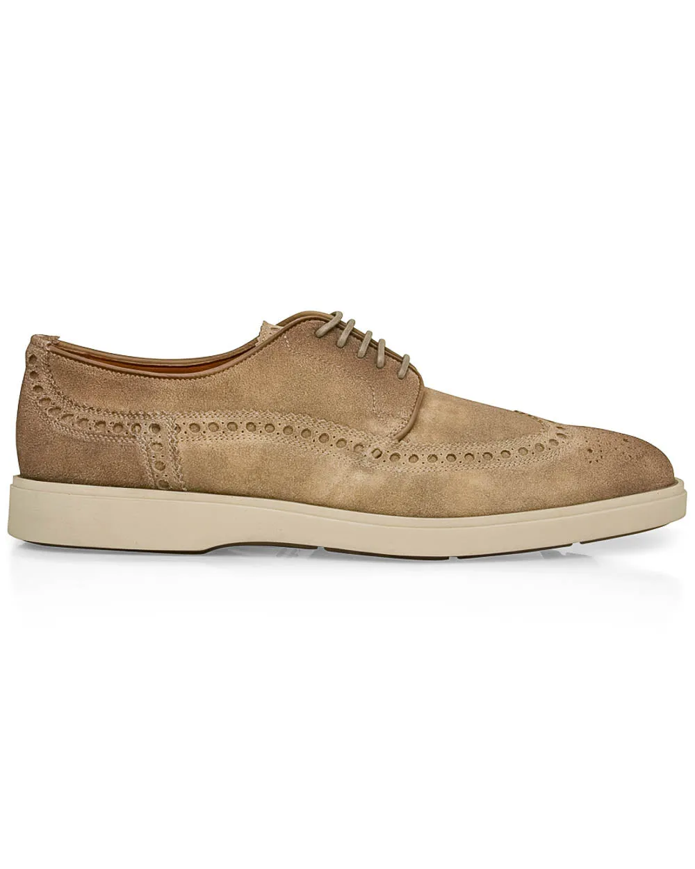 Beige Piece Wingtip Derby