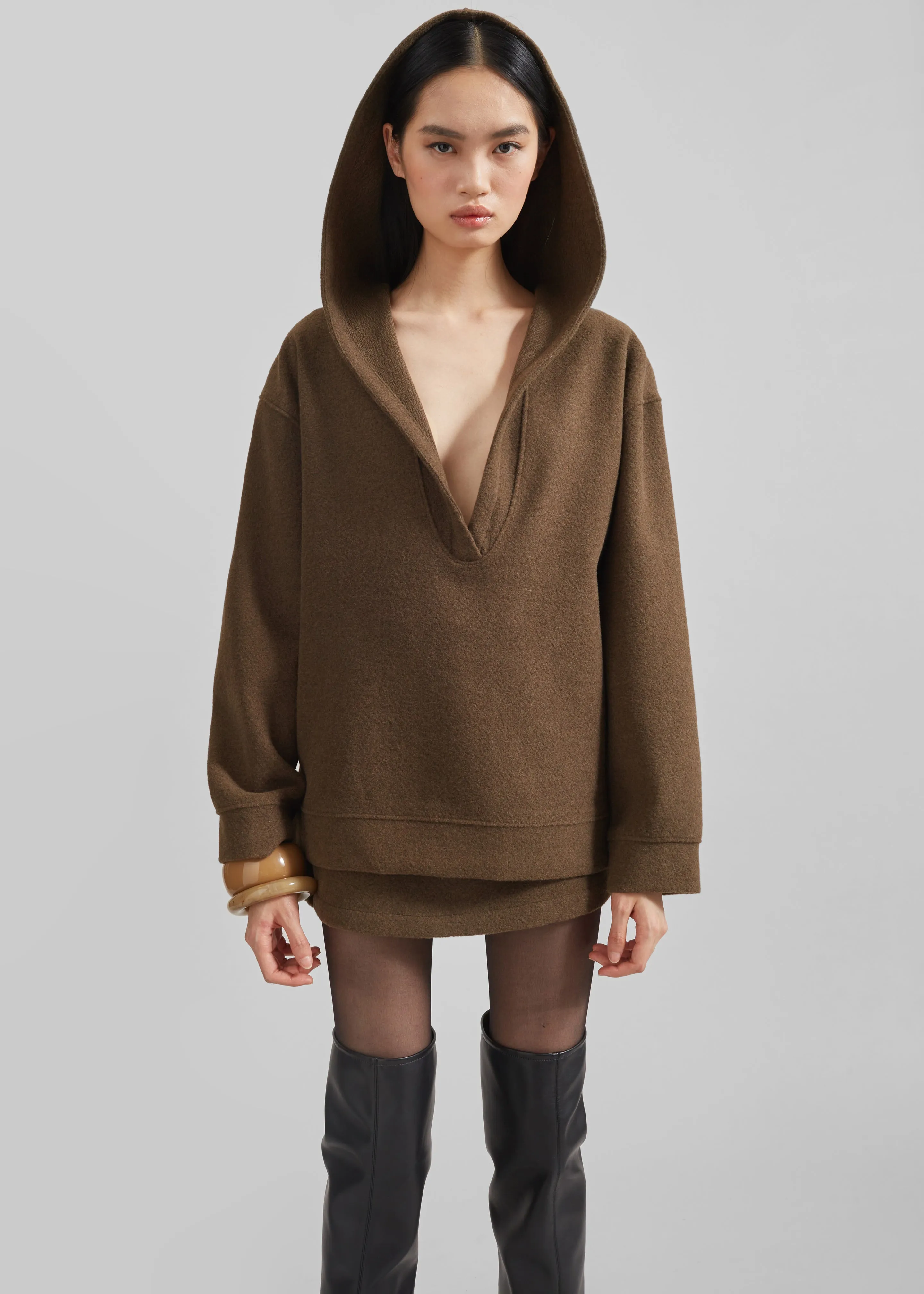 Belsay Hoodie - Khaki Brown