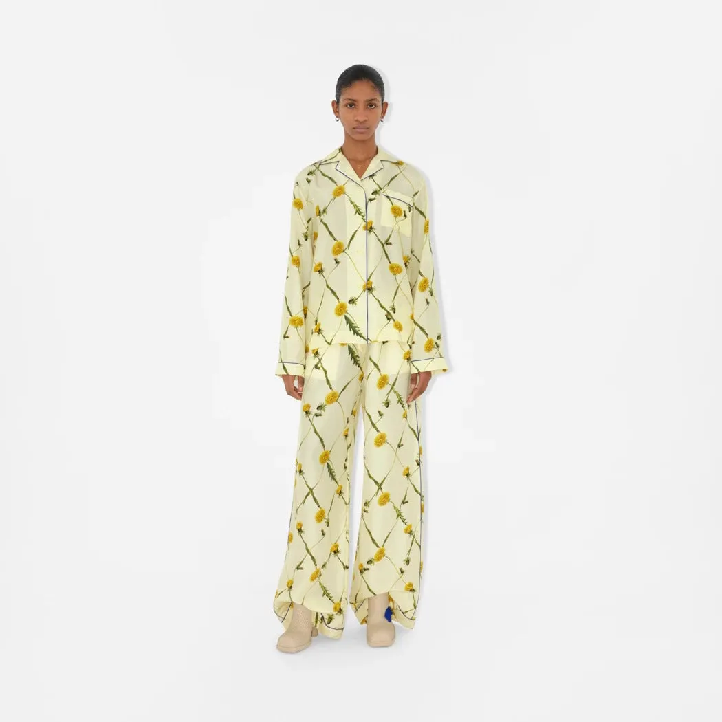 BURBERRY DANDELION SILK PYJAMA TROUSERS