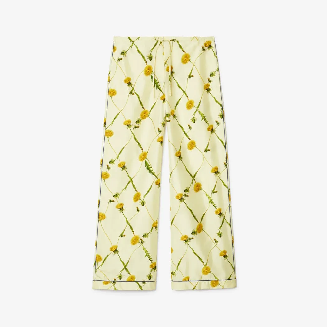 BURBERRY DANDELION SILK PYJAMA TROUSERS