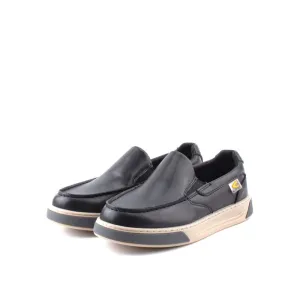 C by camel active Leather Smooth Slip On Shoes Men Black LEAGLE-822412-HX1SVC-1