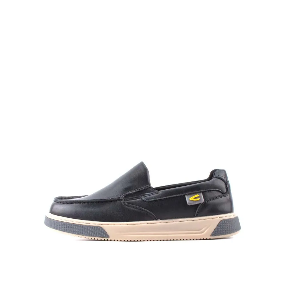 C by camel active Leather Smooth Slip On Shoes Men Black LEAGLE-822412-HX1SVC-1