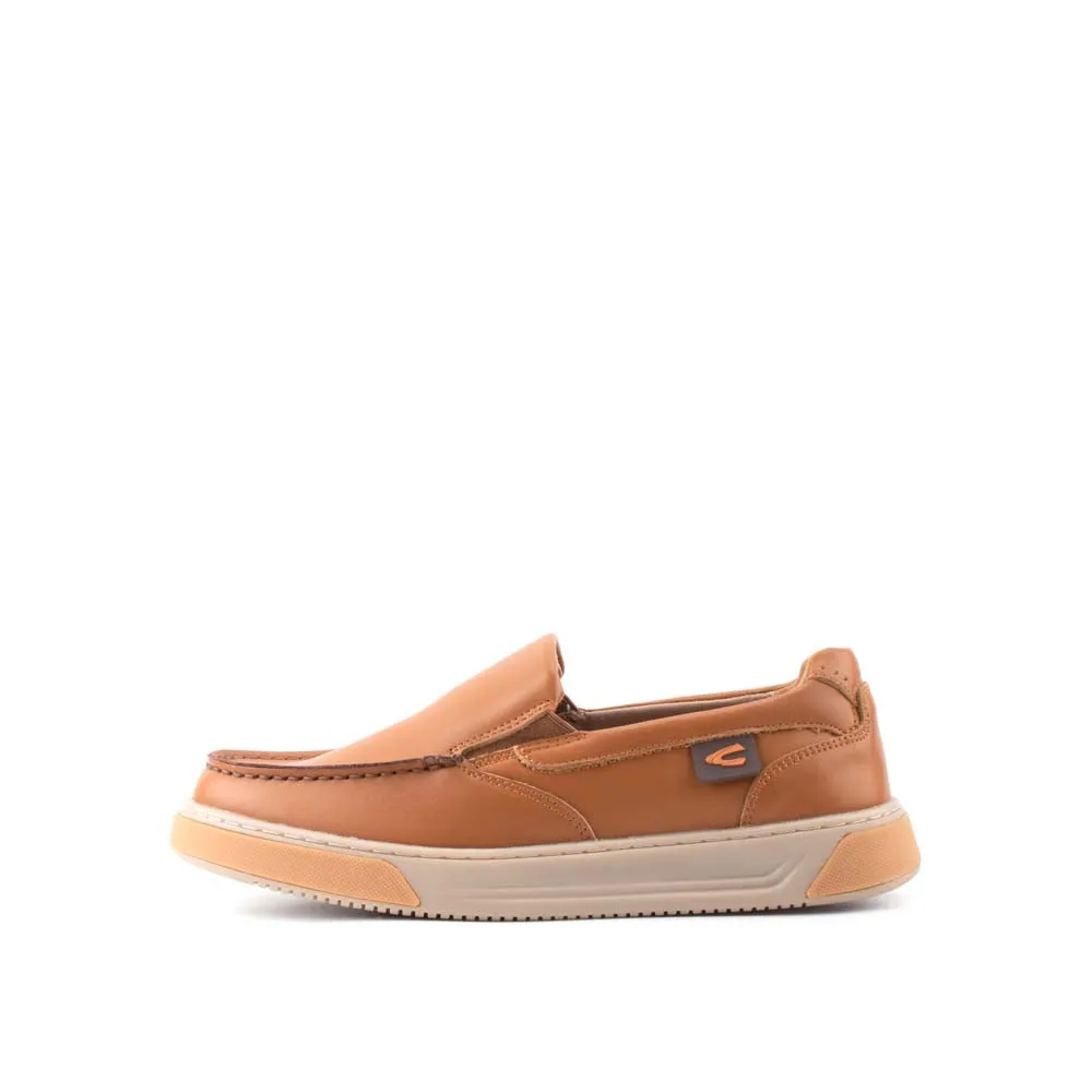 C by camel active Leather Smooth Slip On Shoes Men Tan LEAGLE-822412-HX1SVC-8
