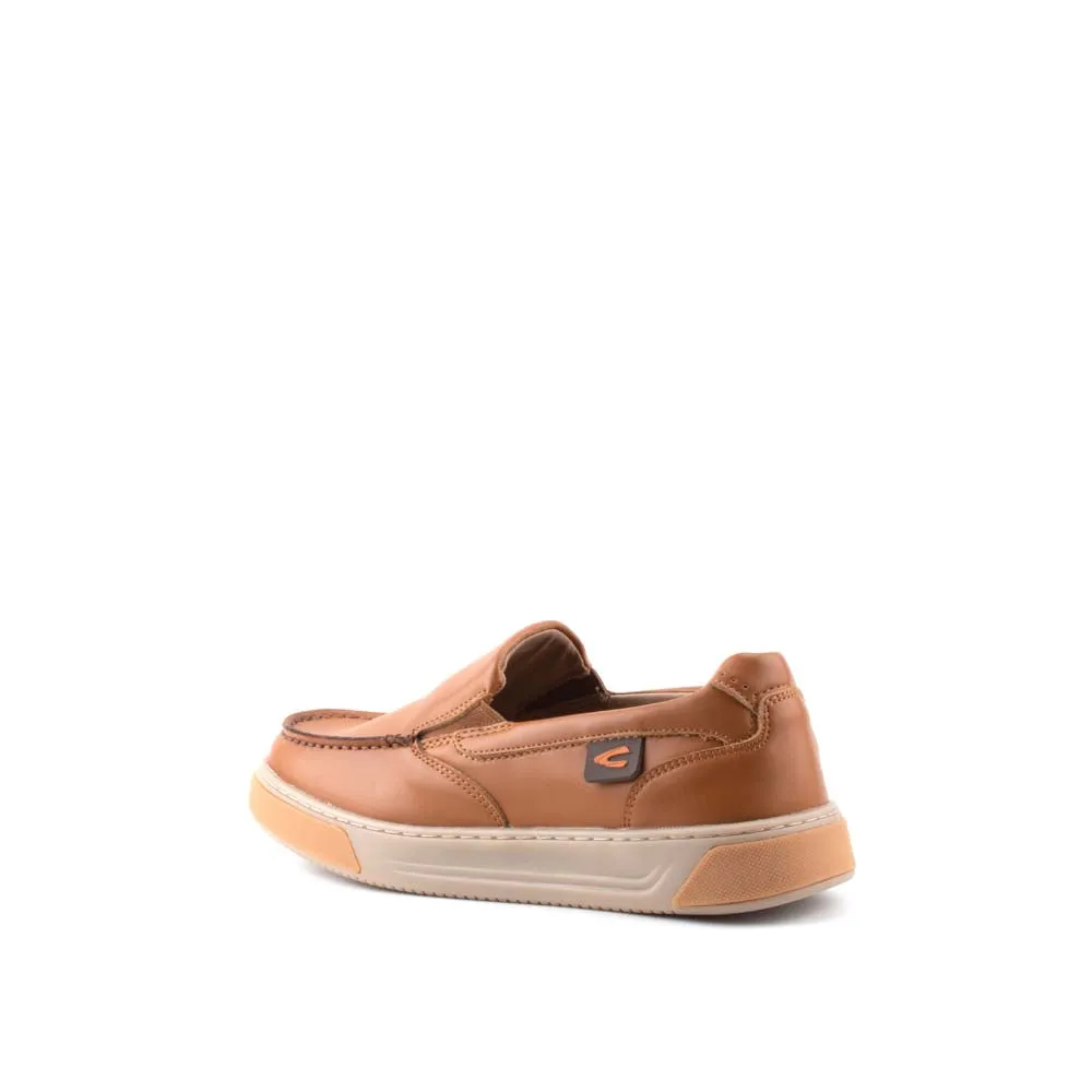 C by camel active Leather Smooth Slip On Shoes Men Tan LEAGLE-822412-HX1SVC-8