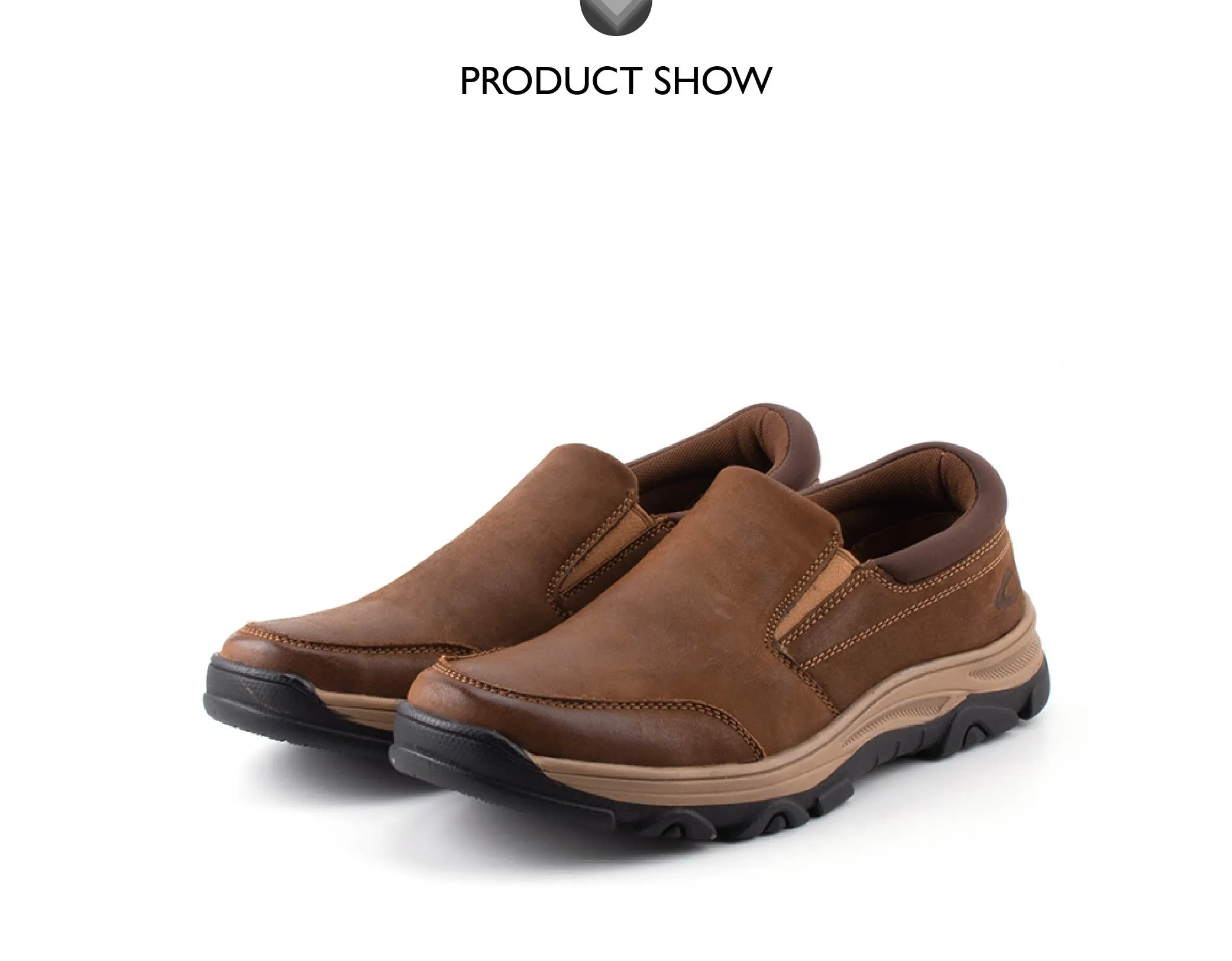 camel active Leather Classic Slip On Shoes Men Brown REVOLT-852407-RS1-3