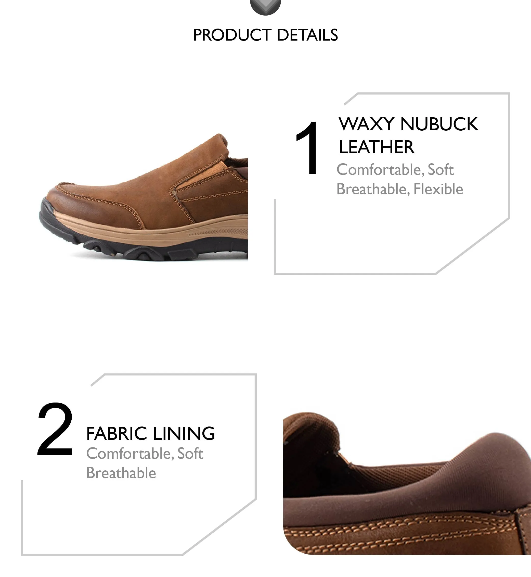 camel active Leather Classic Slip On Shoes Men Brown REVOLT-852407-RS1-3