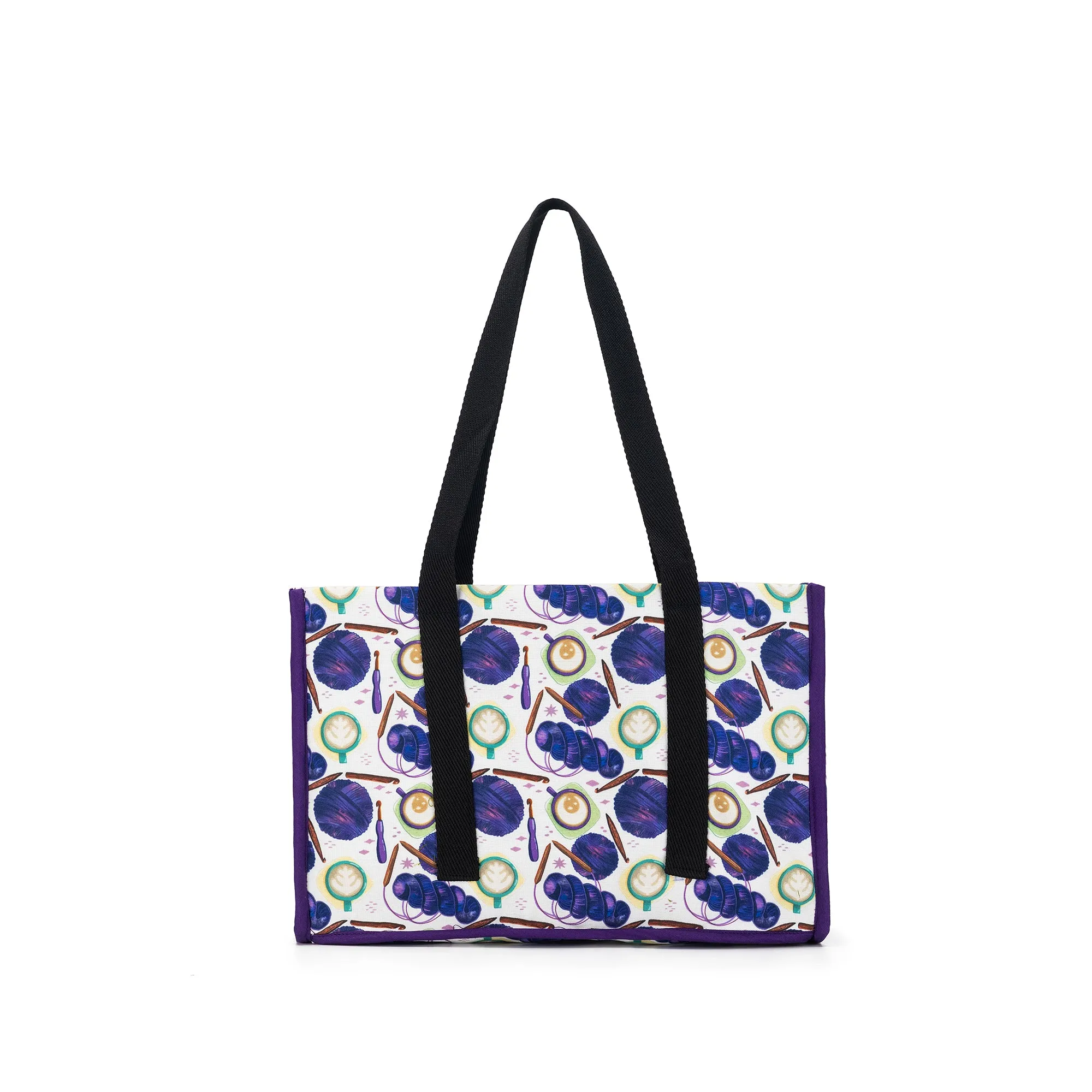 Chicken Boots x della Q Project Bag | Coffee and Yarn Purple