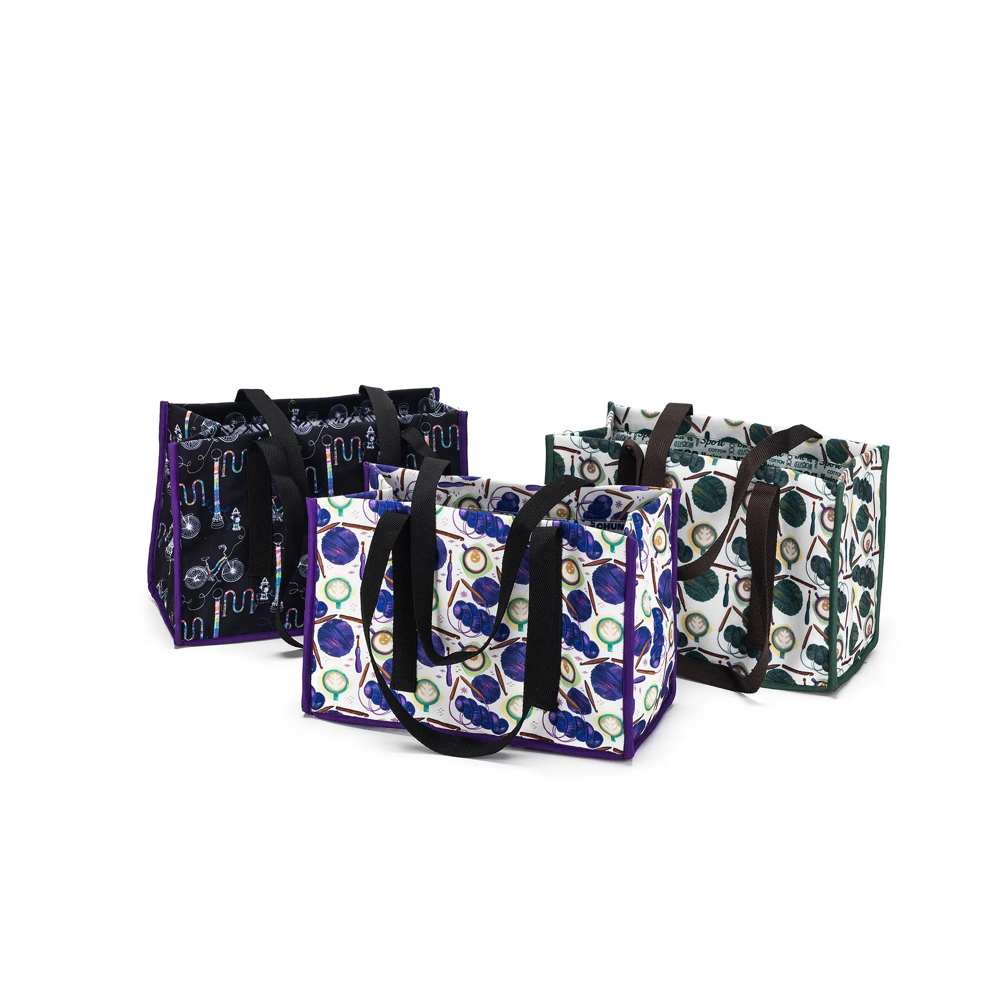 Chicken Boots x della Q Project Bag | Coffee and Yarn Purple