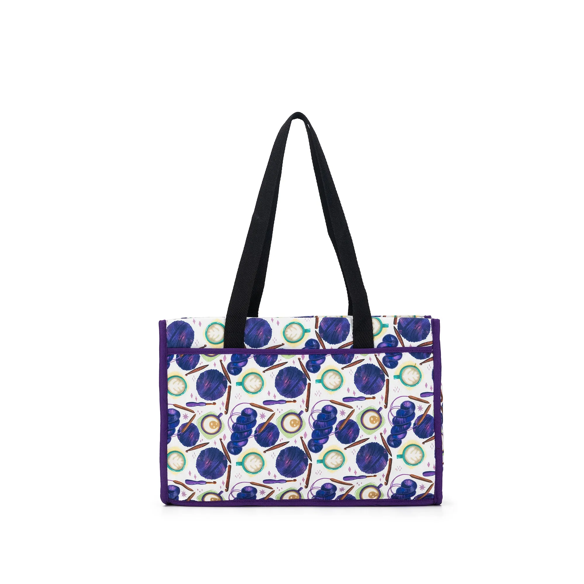 Chicken Boots x della Q Project Bag | Coffee and Yarn Purple