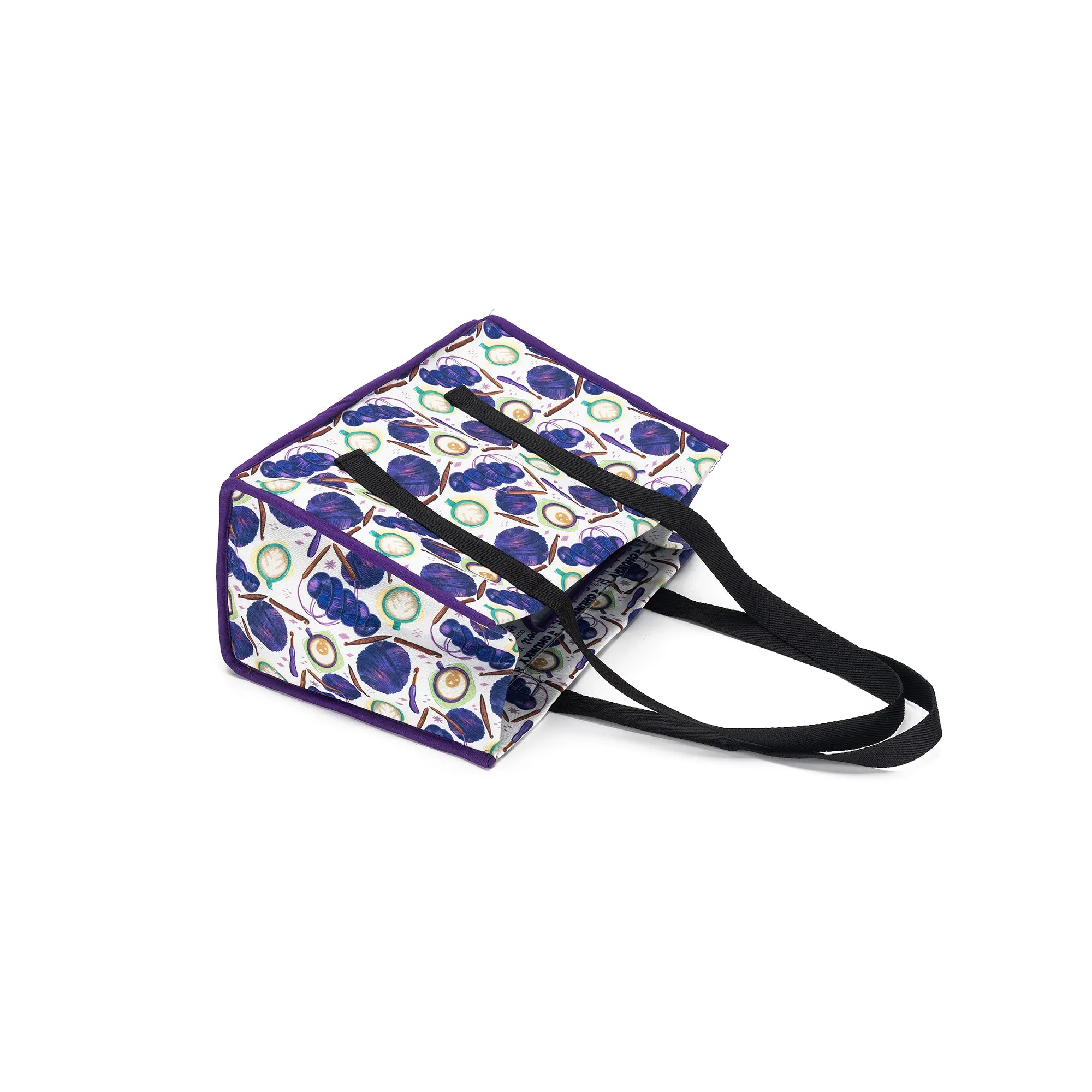 Chicken Boots x della Q Project Bag | Coffee and Yarn Purple