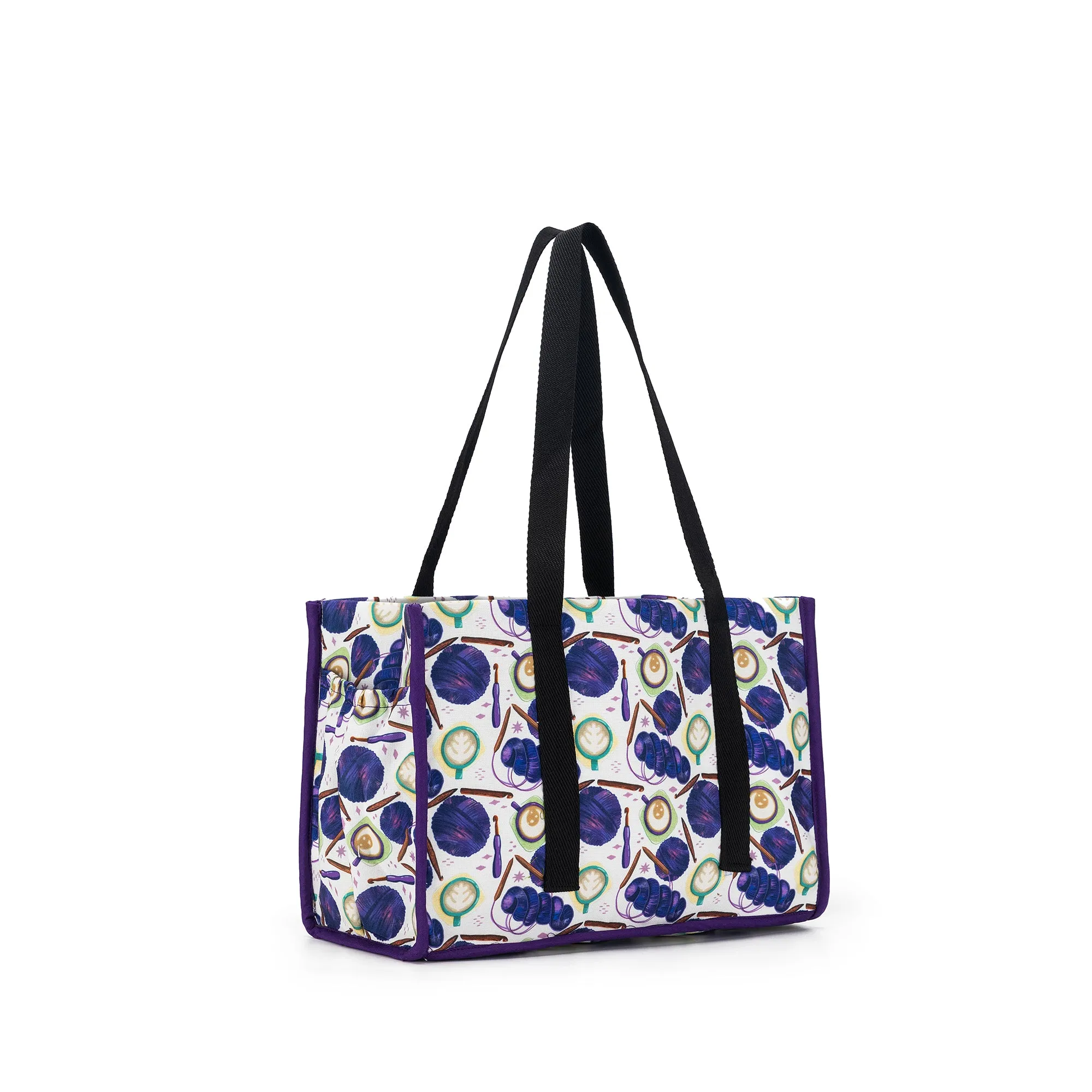 Chicken Boots x della Q Project Bag | Coffee and Yarn Purple