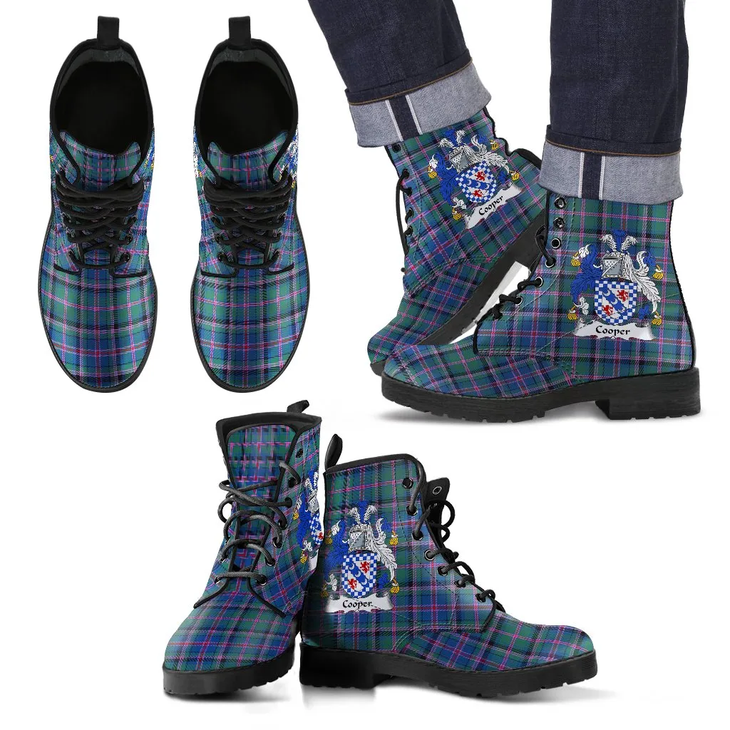 Cooper Ancient Tartan Clan Badge Leather Boots