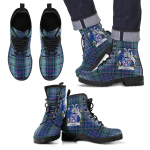 Cooper Ancient Tartan Clan Badge Leather Boots