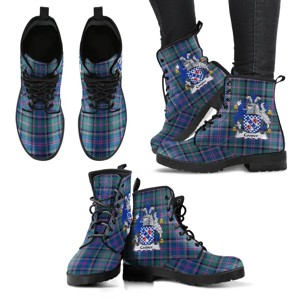 Cooper Ancient Tartan Clan Badge Leather Boots