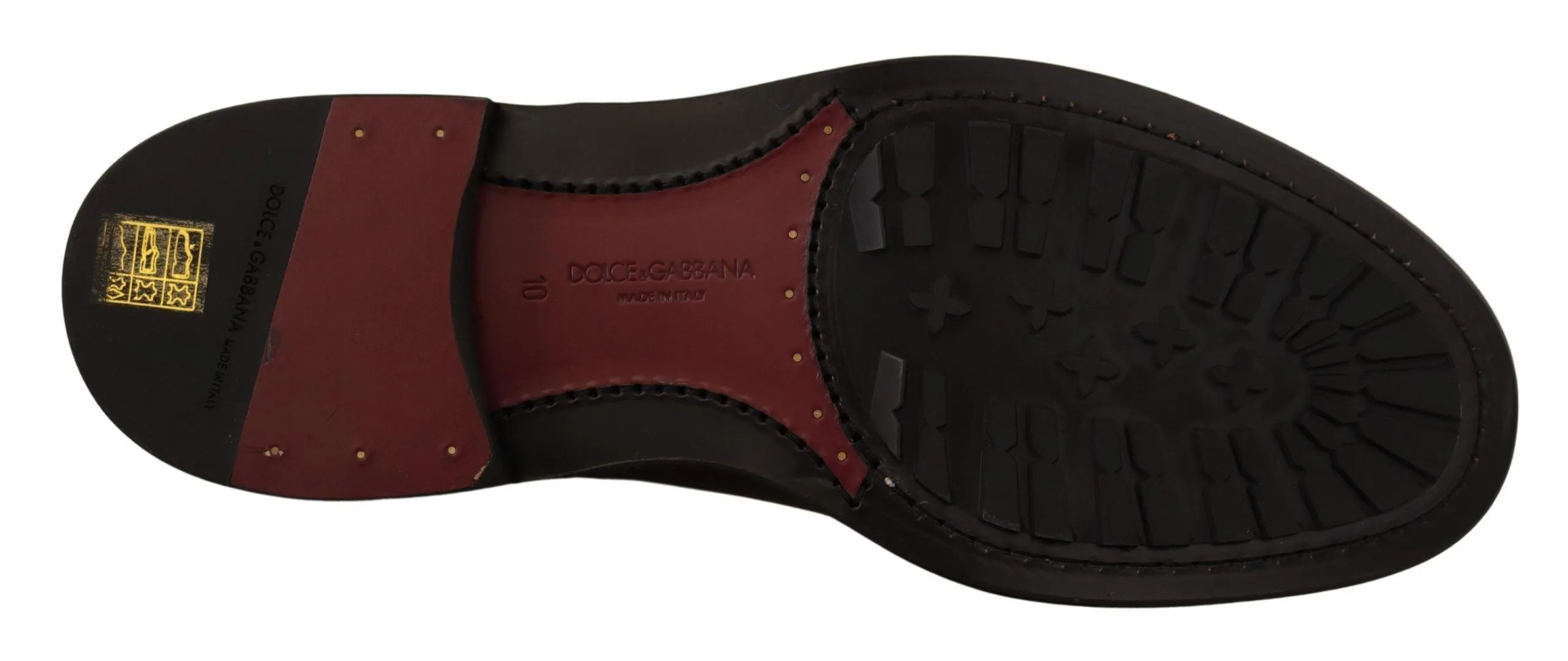 Dolce & Gabbana Elegant Purple Leather Derby Formal Sko