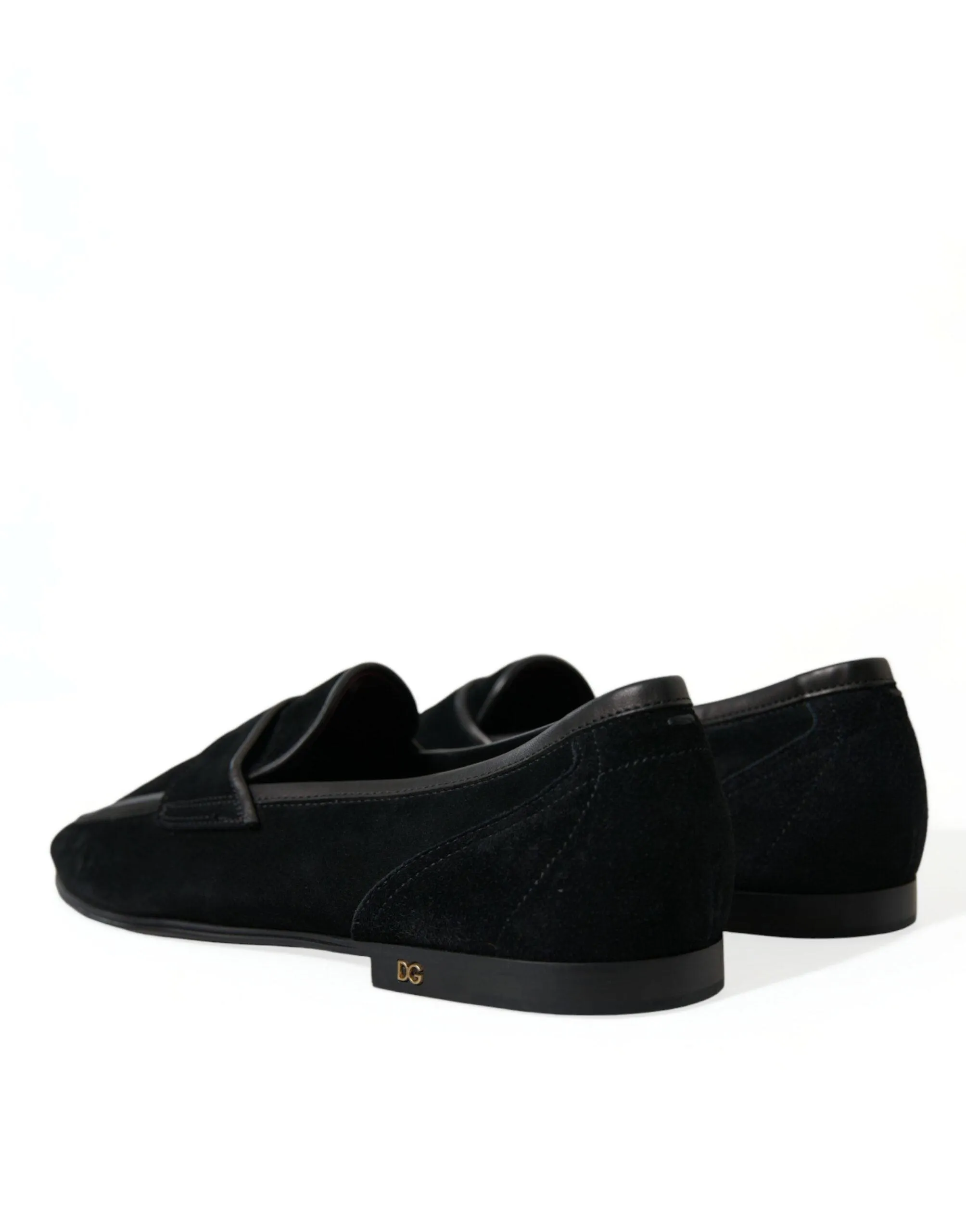 Dolce & Gabbana Elegant Velvet Black Loafers for Herre