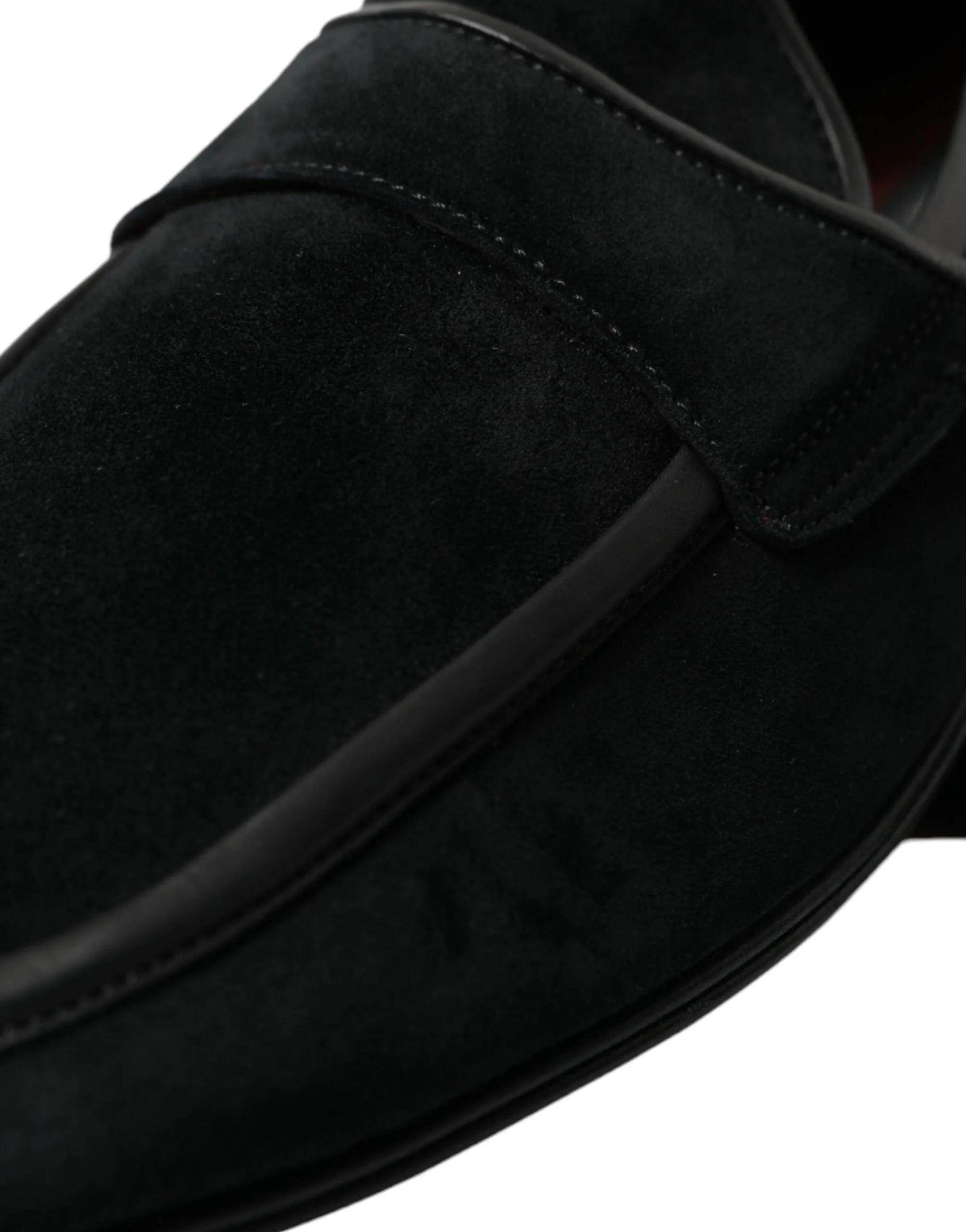Dolce & Gabbana Elegant Velvet Black Loafers for Herre