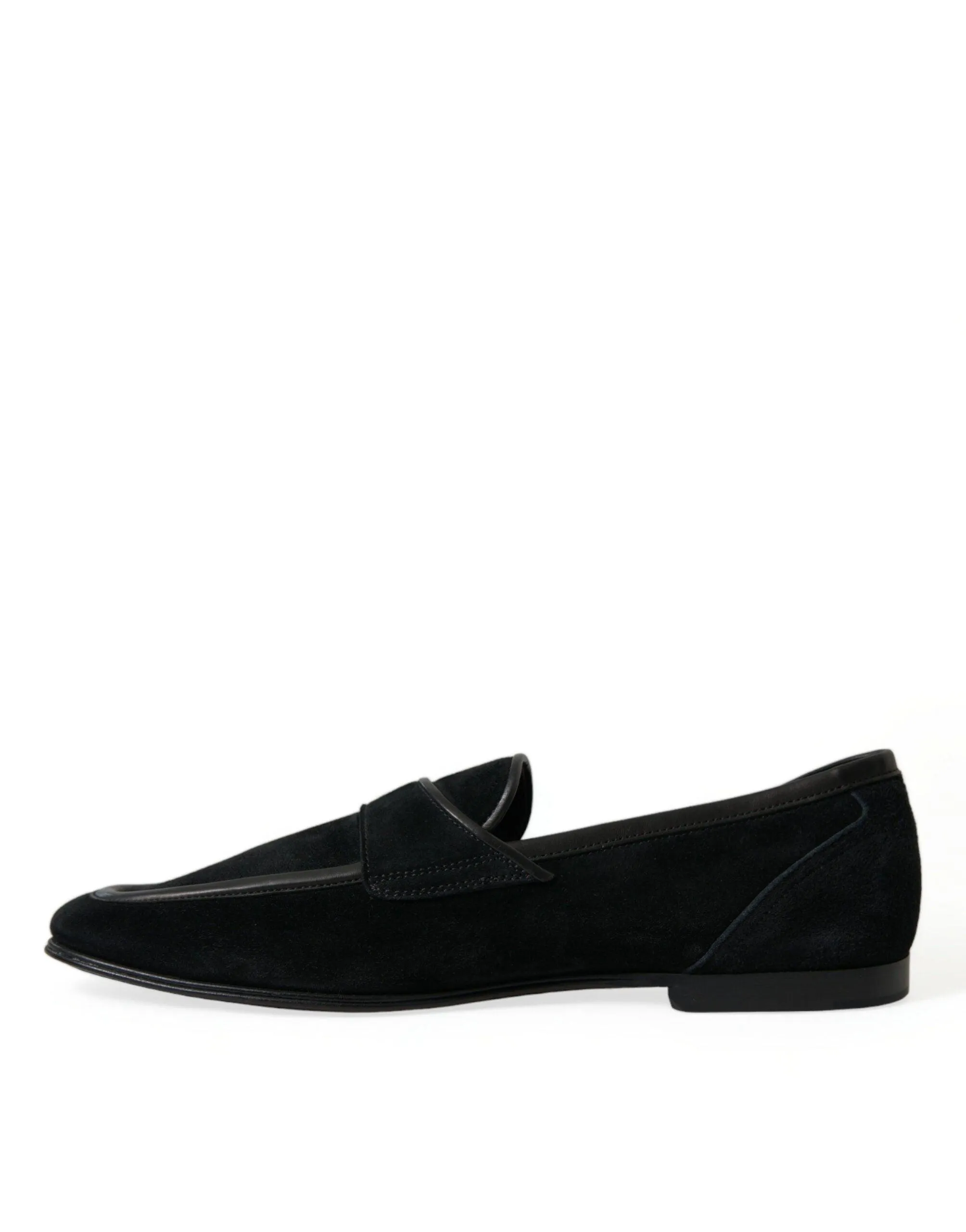 Dolce & Gabbana Elegant Velvet Black Loafers for Herre