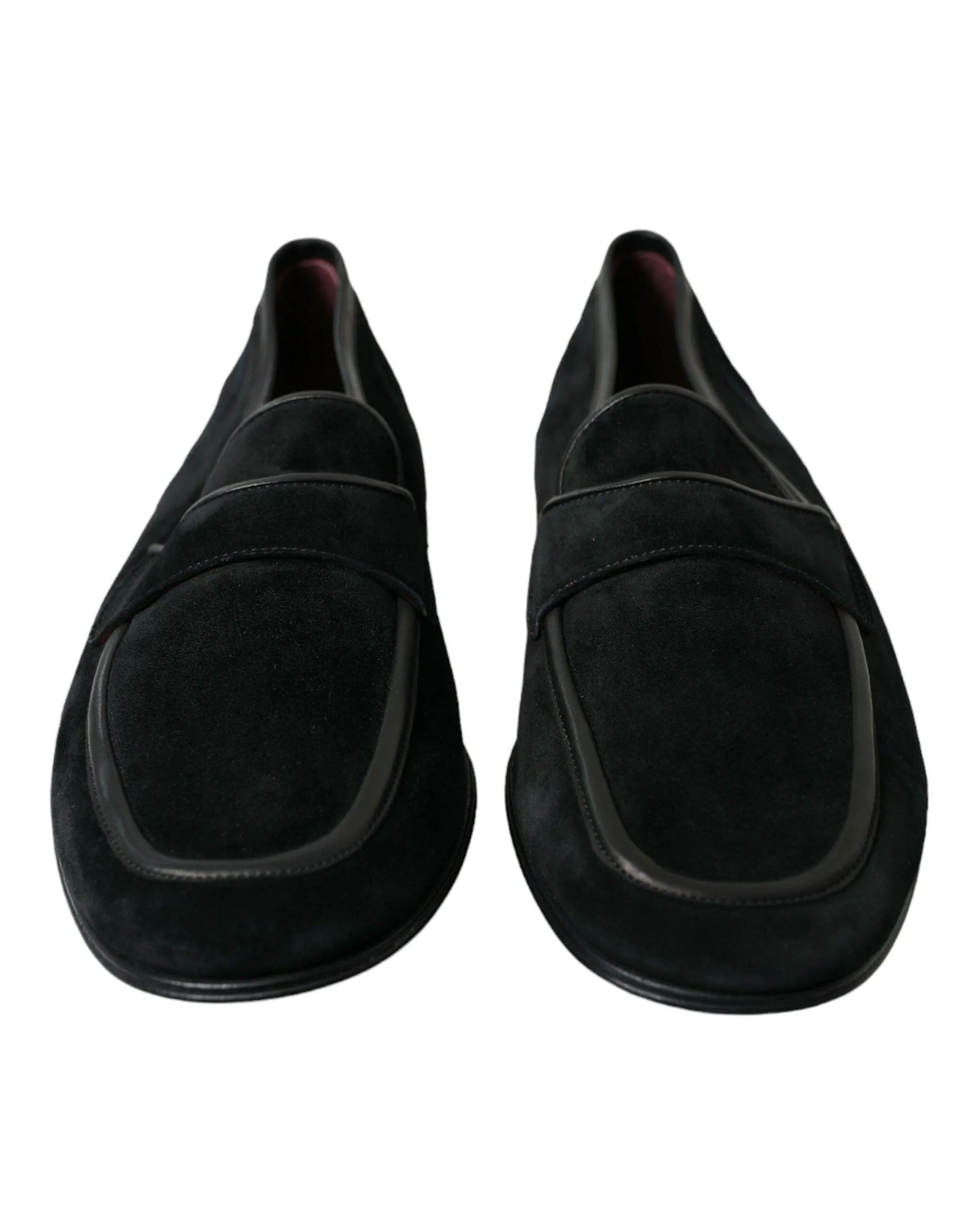 Dolce & Gabbana Elegant Velvet Black Loafers for Herre