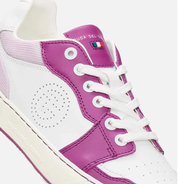 Duca Del Cosma Giordana Golf Shoe in White/Orchid/Lilac
