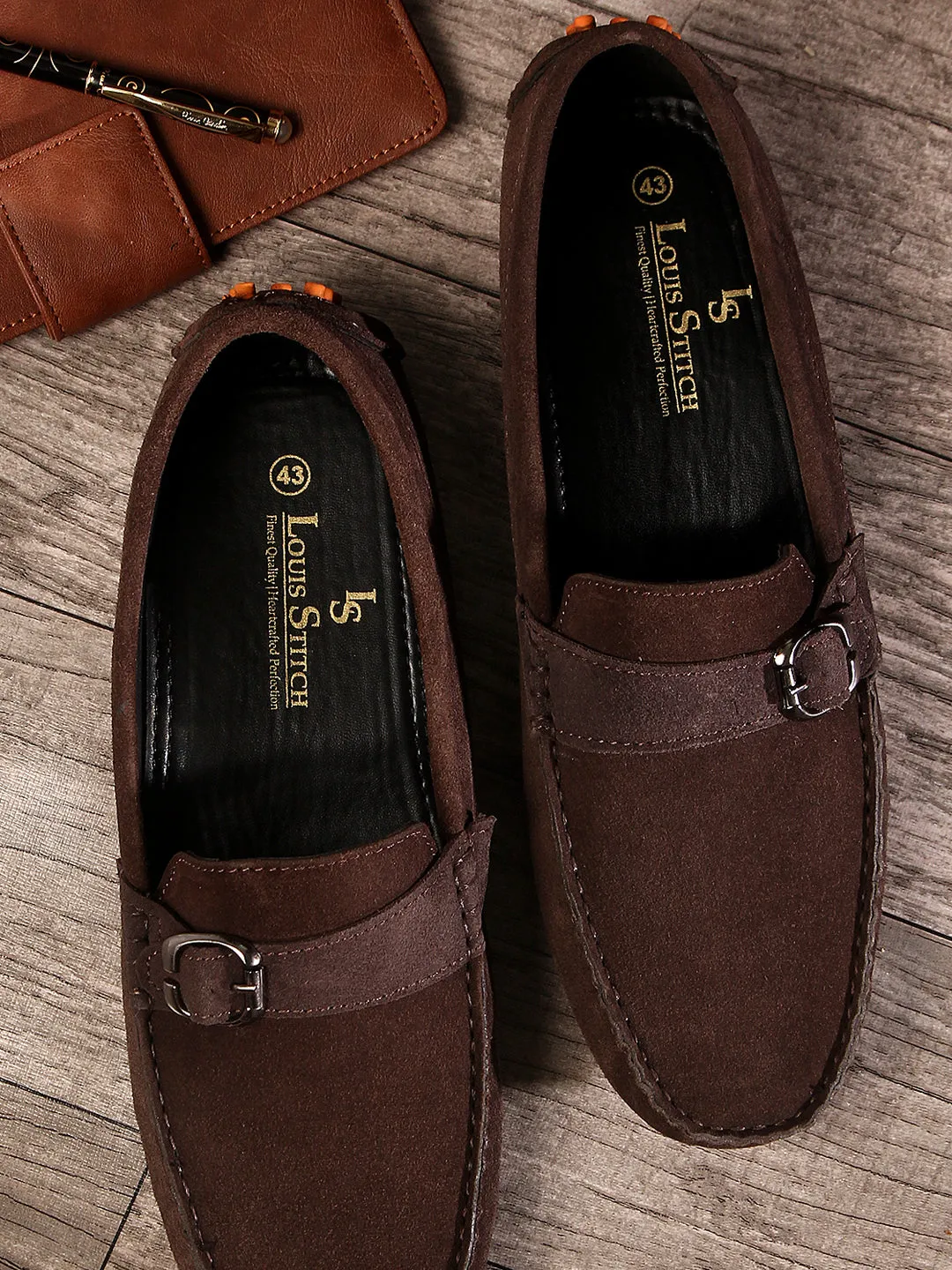 Handmade Italian Suede Leather Penny Loafers