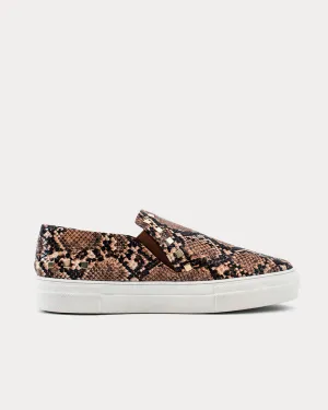 Hayley Stud Detail Vegan Brown Slip On Sneakers