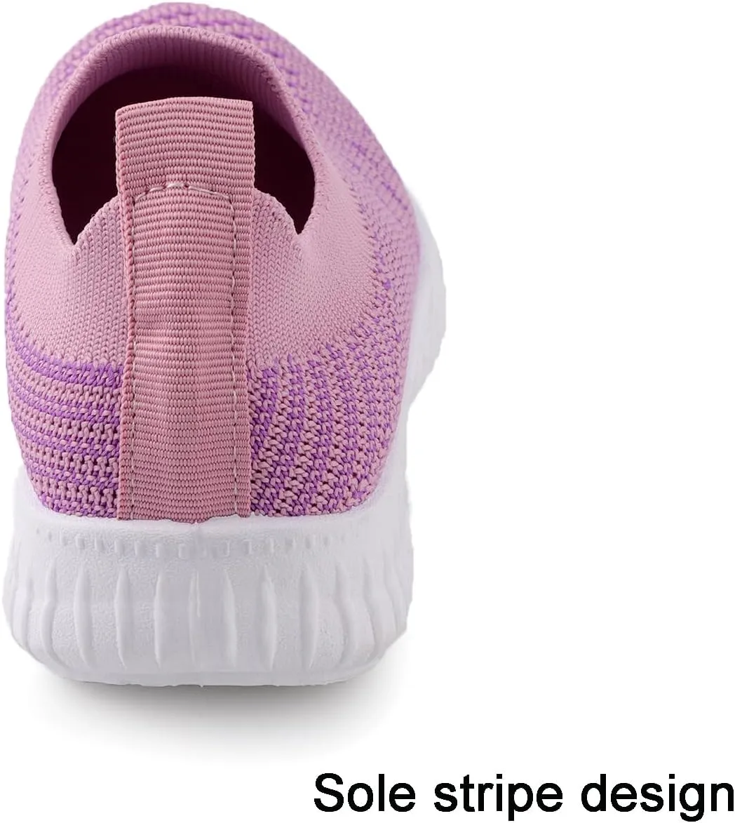 Kids Sneakers Girls' Sneakers Breathable Mesh Slip on Walking Shoes for Boys and Girls