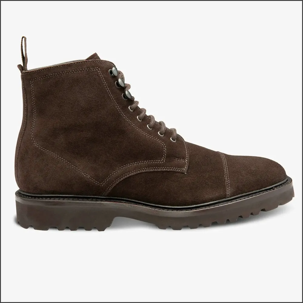 Loake Aquarius Dark Brown Suede Boot--