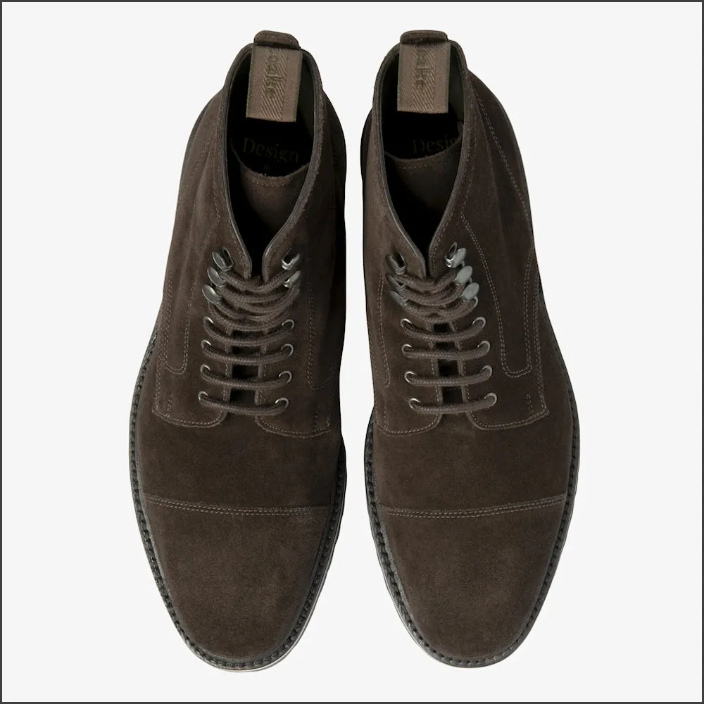 Loake Aquarius Dark Brown Suede Boot--