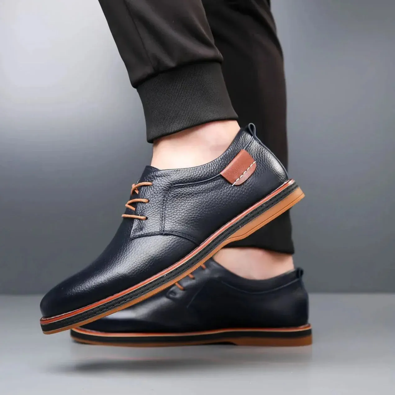 Luciano Couture Textured Derby Shoes