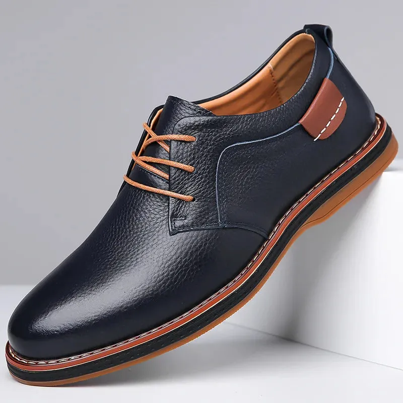 Luciano Couture Textured Derby Shoes