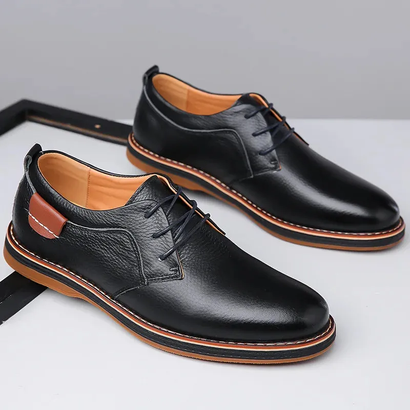 Luciano Couture Textured Derby Shoes