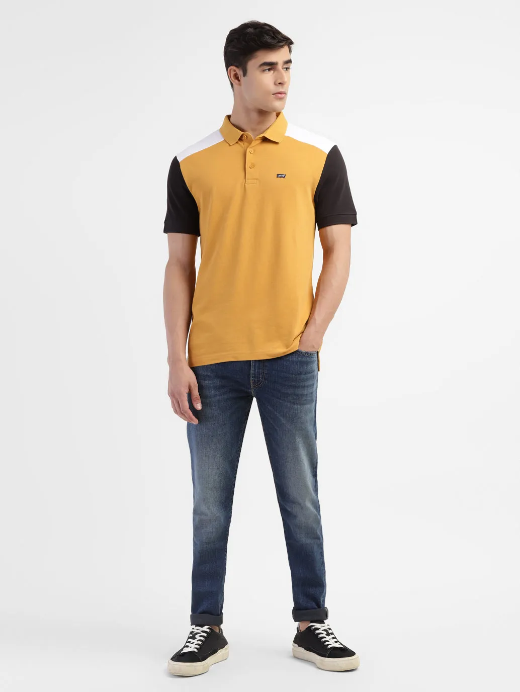 Men's Colorblock Regular Fit Polo T-shirt
