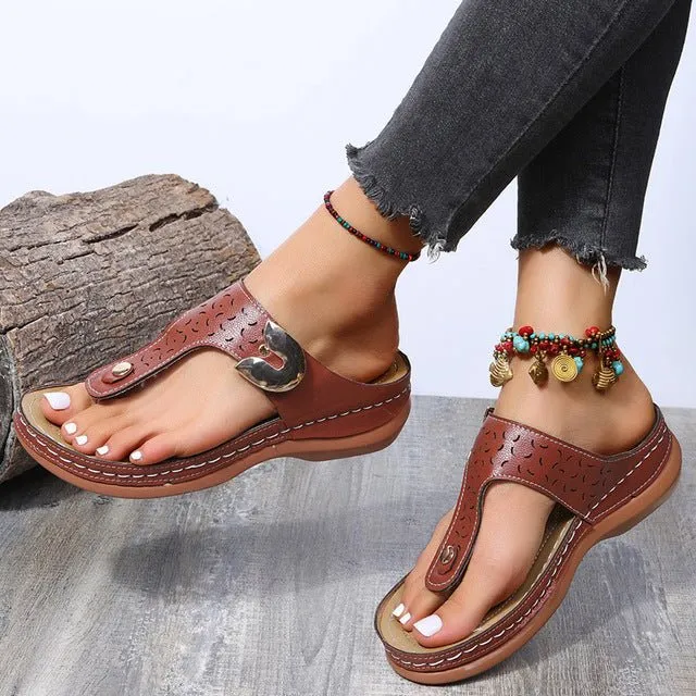 MOONBIFFY Peppy Premium Open Toe Anti-slip Leather Multi-Choice Sandal Shoes