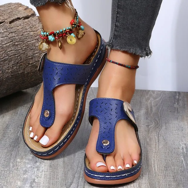MOONBIFFY Peppy Premium Open Toe Anti-slip Leather Multi-Choice Sandal Shoes