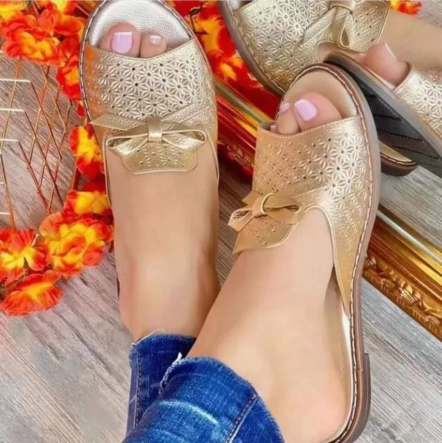 MOONBIFFY Peppy Premium Open Toe Anti-slip Leather Multi-Choice Sandal Shoes
