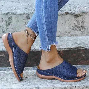 MOONBIFFY Peppy Premium Open Toe Anti-slip Leather Multi-Choice Sandal Shoes