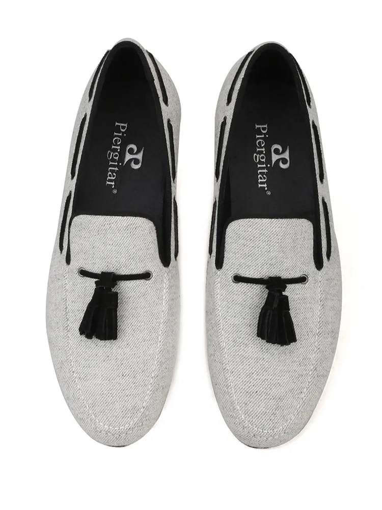 New imported velvet tassel loafers of the same style as the big brand British style men's single shoes banquet shoes large size smoking shoes