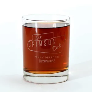 Penny Dreadful: City of Angels Crimson Cat Logo Laser Engraved Rocks Glass
