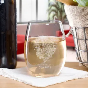 Penny Dreadful: City of Angels Santa Muerte Laser Engraved Stemless Wine Glass