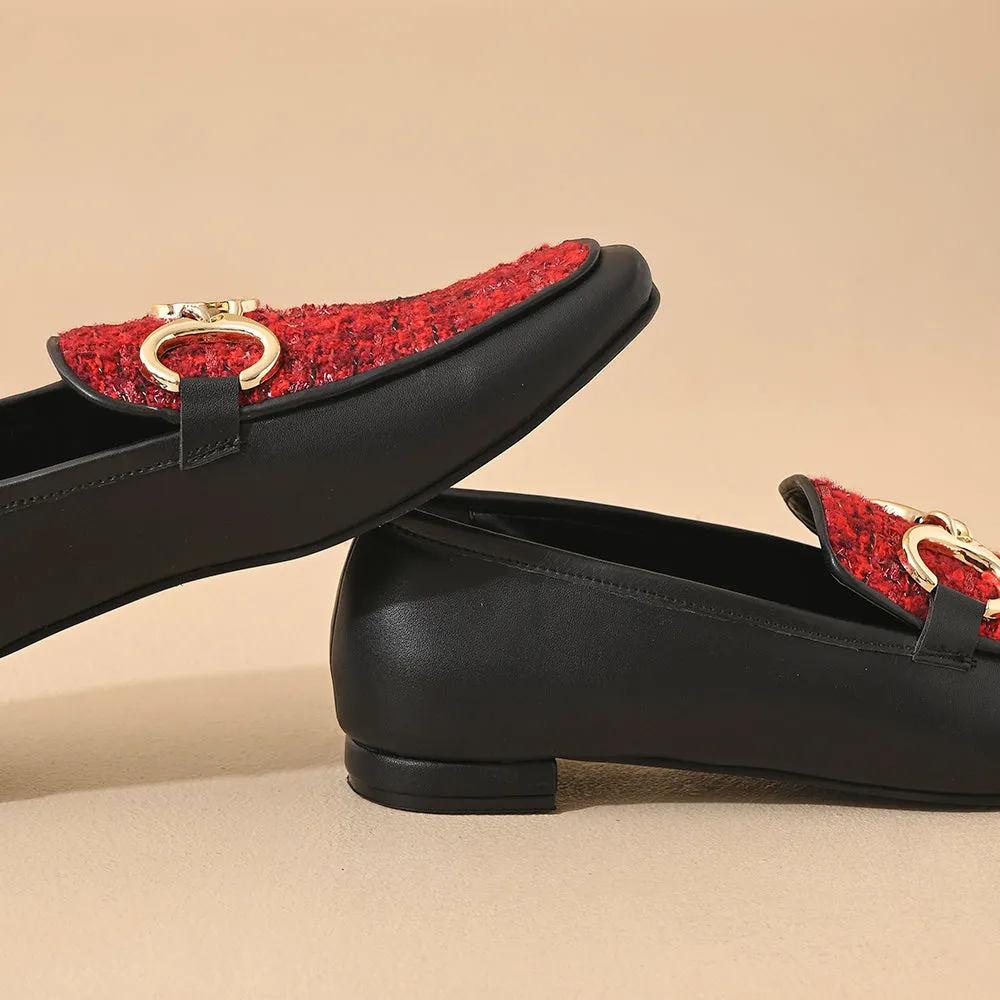Scarlet Square Toe Loafers Shoes