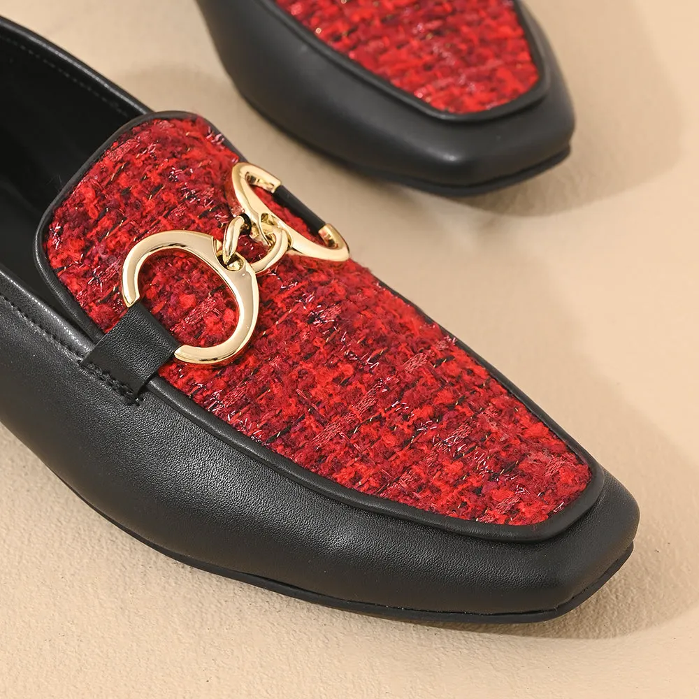 Scarlet Square Toe Loafers Shoes