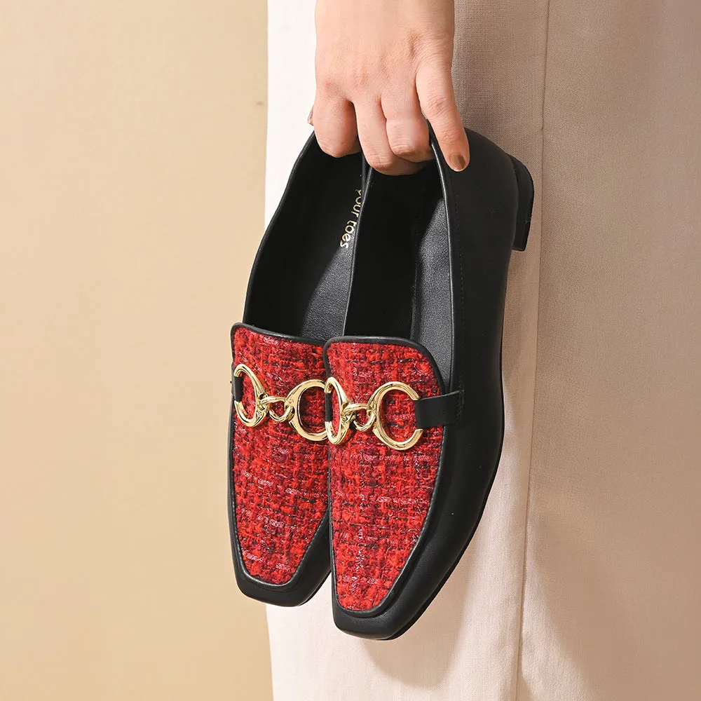 Scarlet Square Toe Loafers Shoes