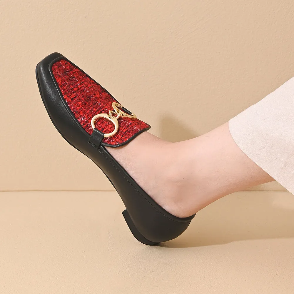 Scarlet Square Toe Loafers Shoes