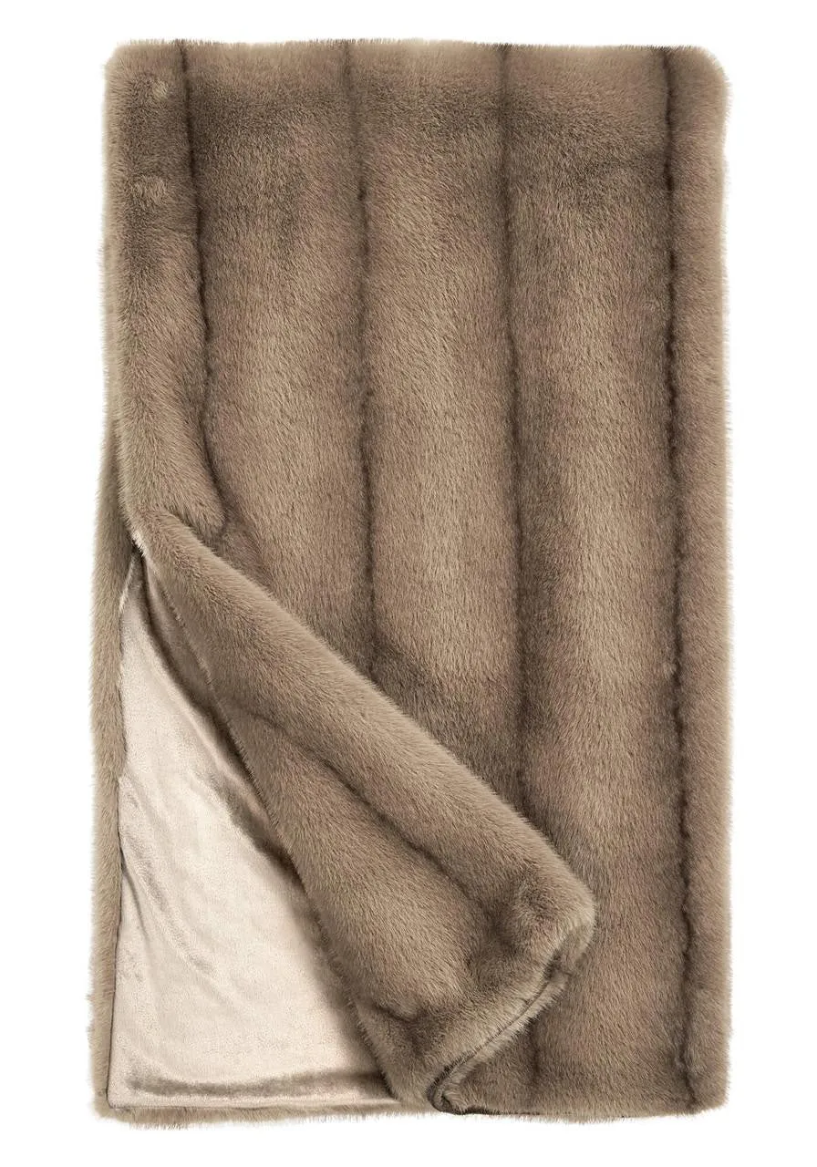 Signature Series Vintage Mink Faux Fur Throws - 60x72