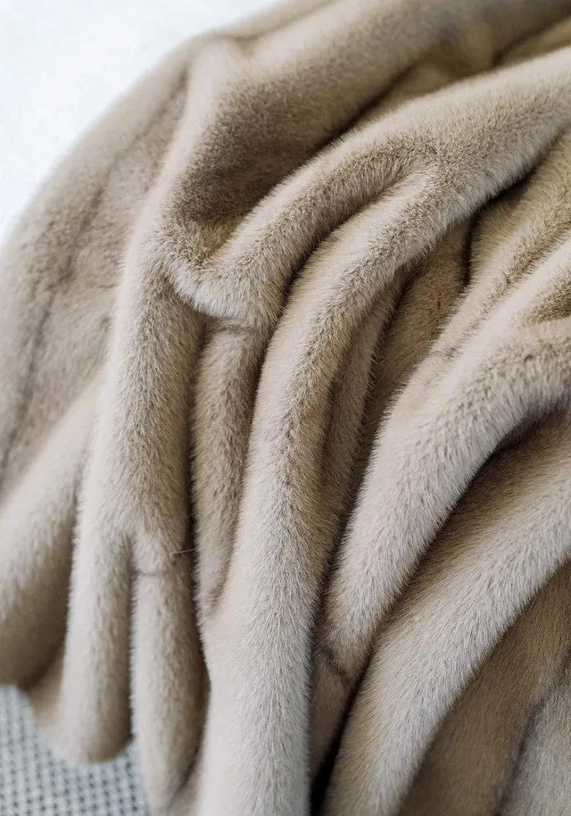 Signature Series Vintage Mink Faux Fur Throws - 60x72