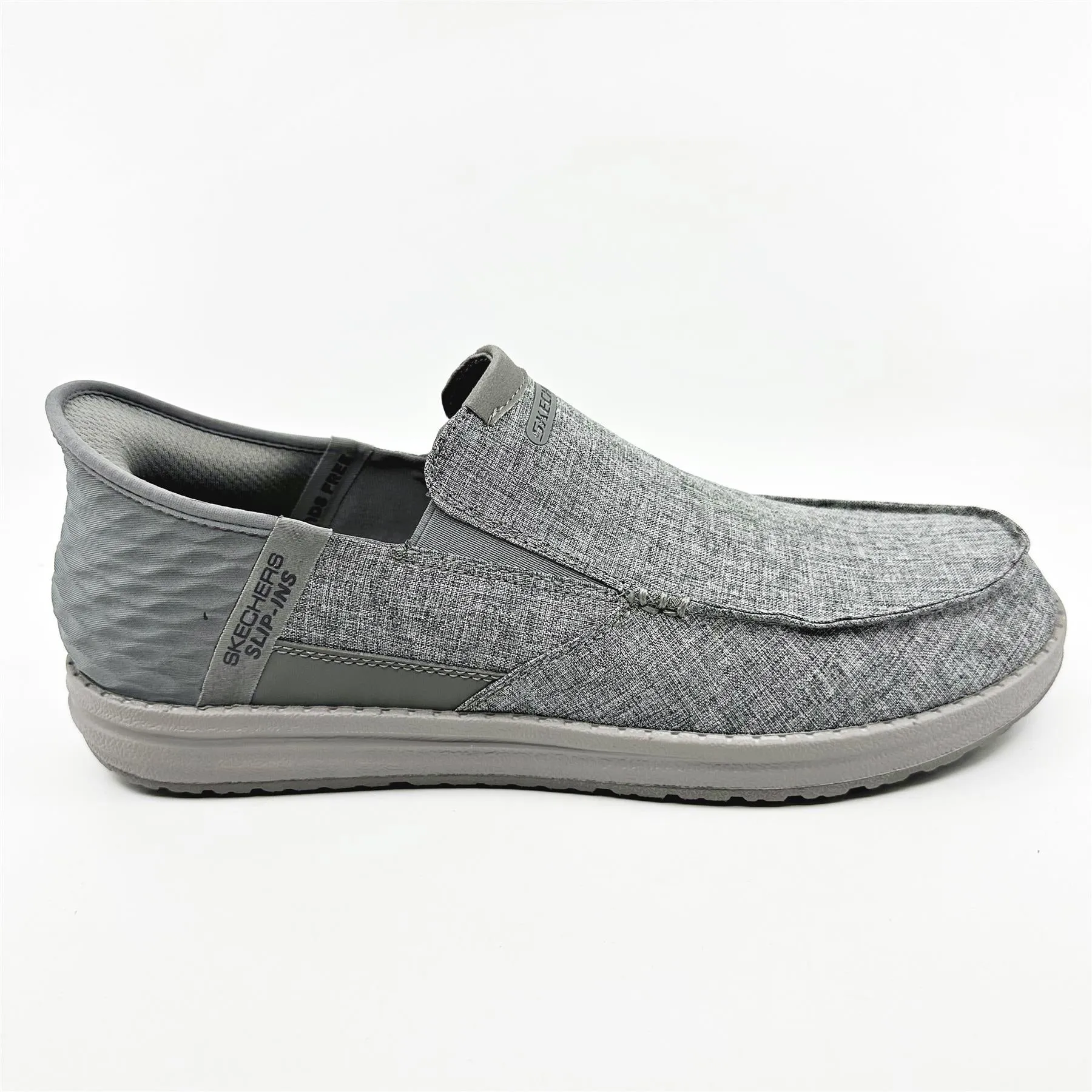 Skechers Melson Medford Gray Mens Slip On Sneakers